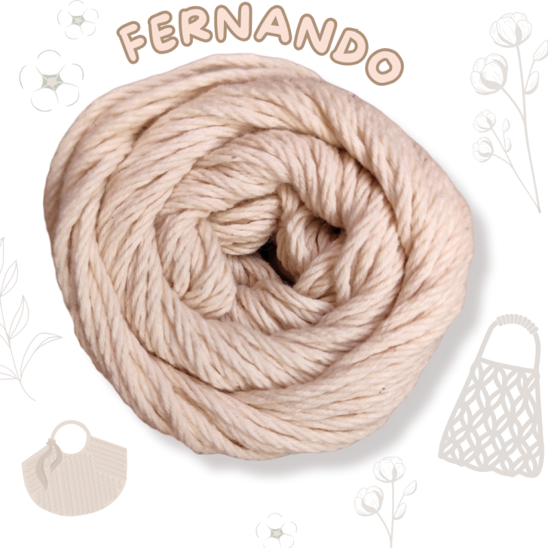 Fernando | cordino naturale per borse accessori e macramè