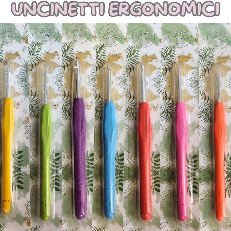 Uncinetti ergonomici Costa Creativa | dal 2mm al 5mm