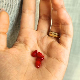 💧 DROPS in vetro red| 5pz Pack