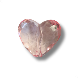 Cuoricioni sfaccettati  rosa chiaro| 3pz Pack