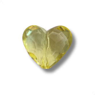 Cuoricioni sfaccettati giallo| 3pz Pack