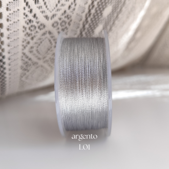 MIRANDA argento L01 | Filato gioiello 100m