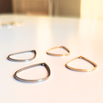 goccia con anellino | crochet frames acciaio