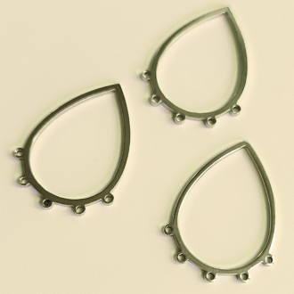 goccia con anellini argento | crochet frames...